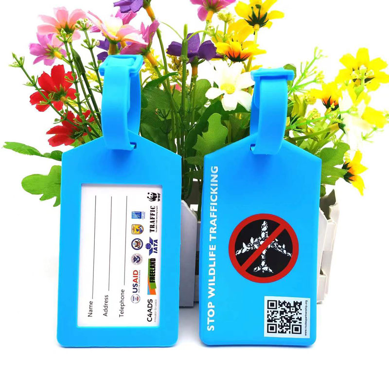 Silicone Luggage Tag w/Hang-up Ring 3