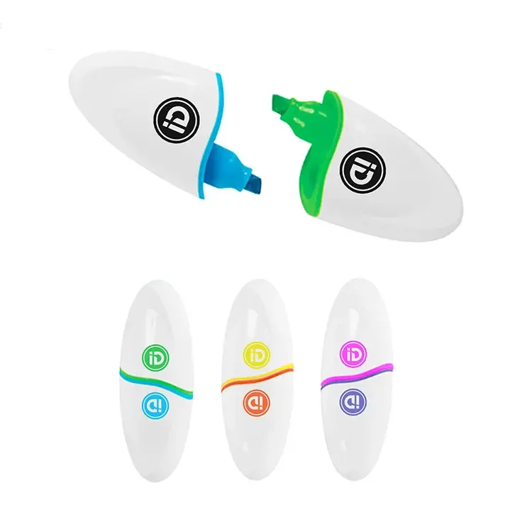 Oval Colored Double-Ended Highlighter 1