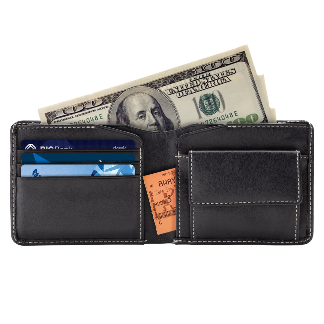 Renens Cactus Leather Wallet w/Coin Pocket 15