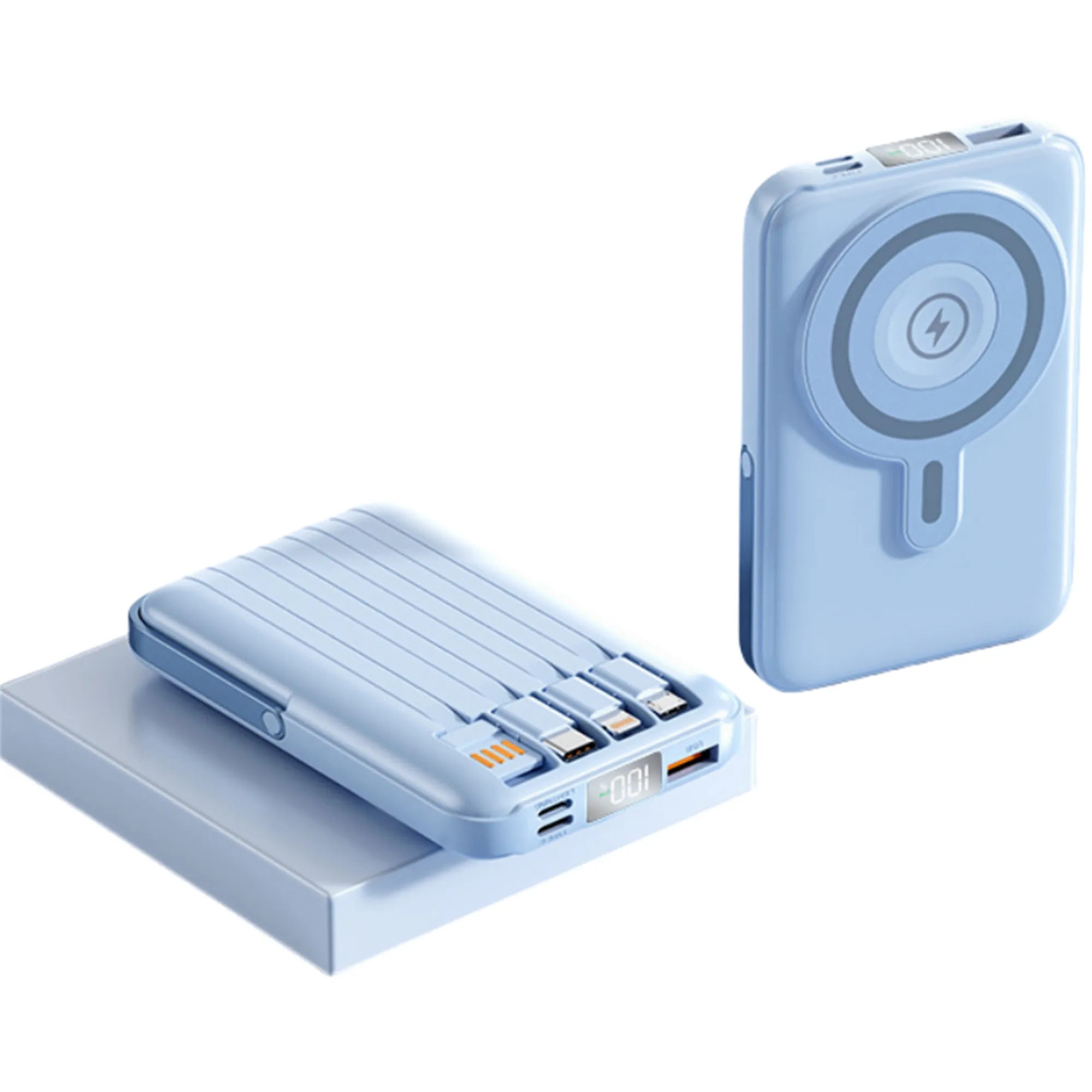 Full Color Magnetic Wireless Charger With Cable 4