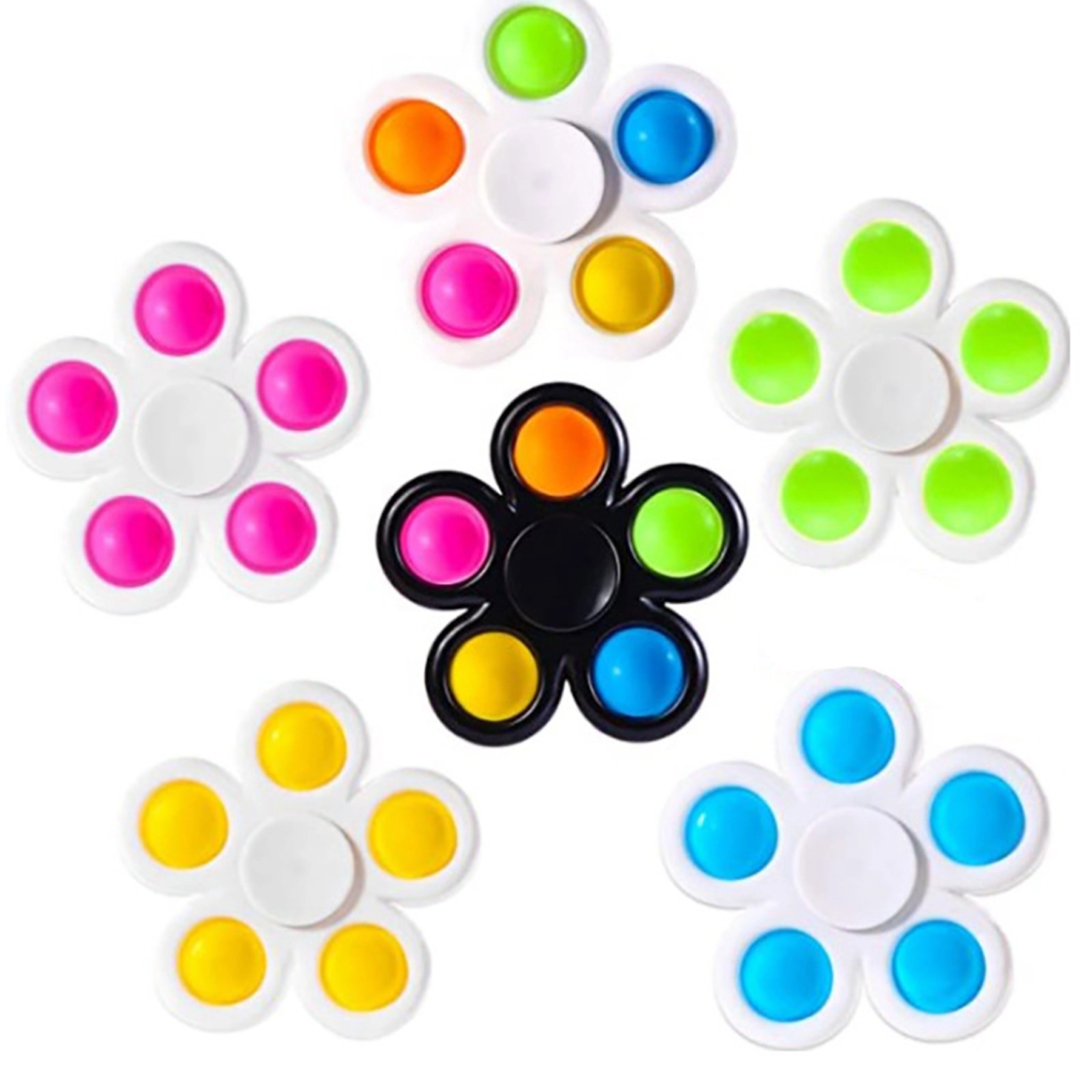 5 Fingers Toys Push Bubble Fidget Spinner 4
