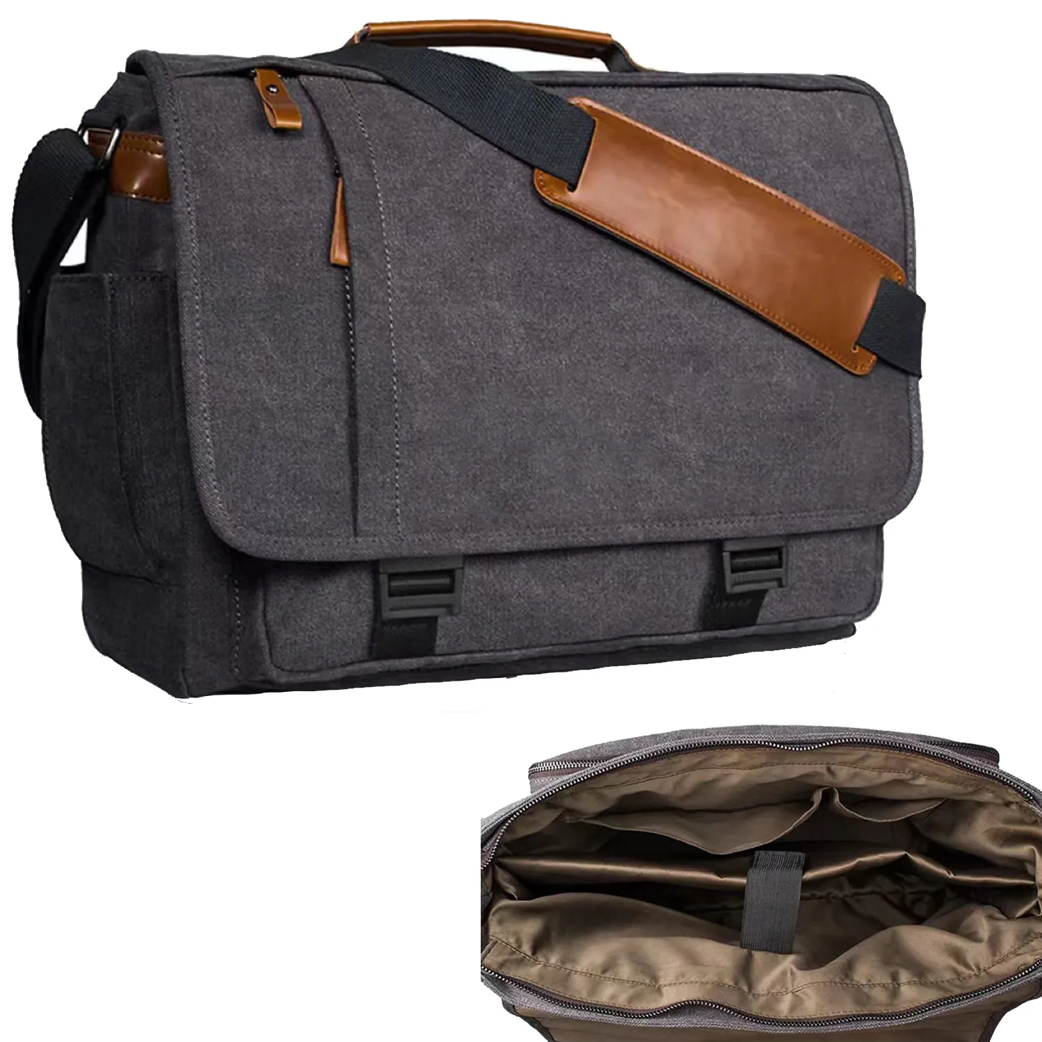 17-17.3 Inch Water-resistant Canvas Computer Messenger Bag 1