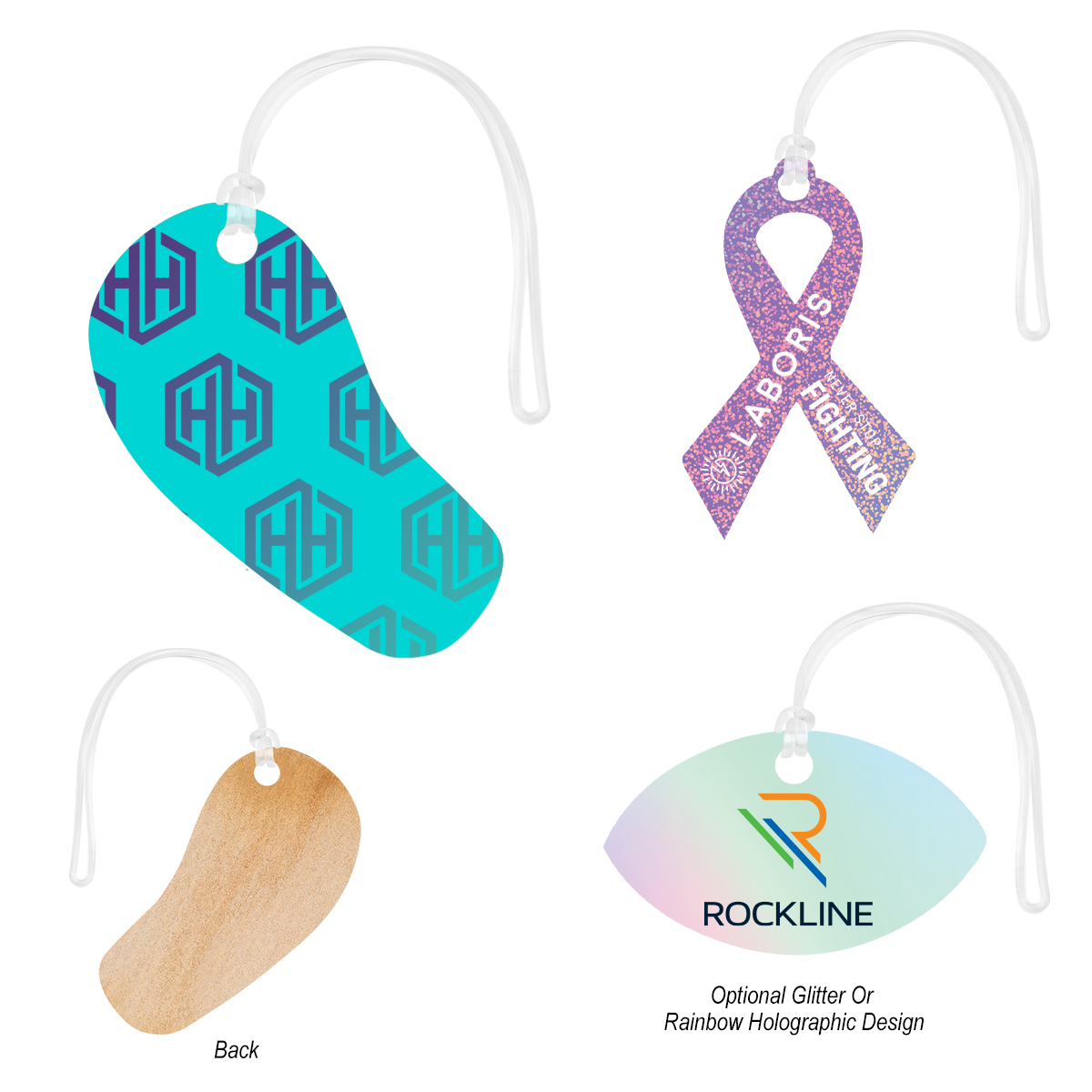 Full Color Wood Bag Tag - 6"