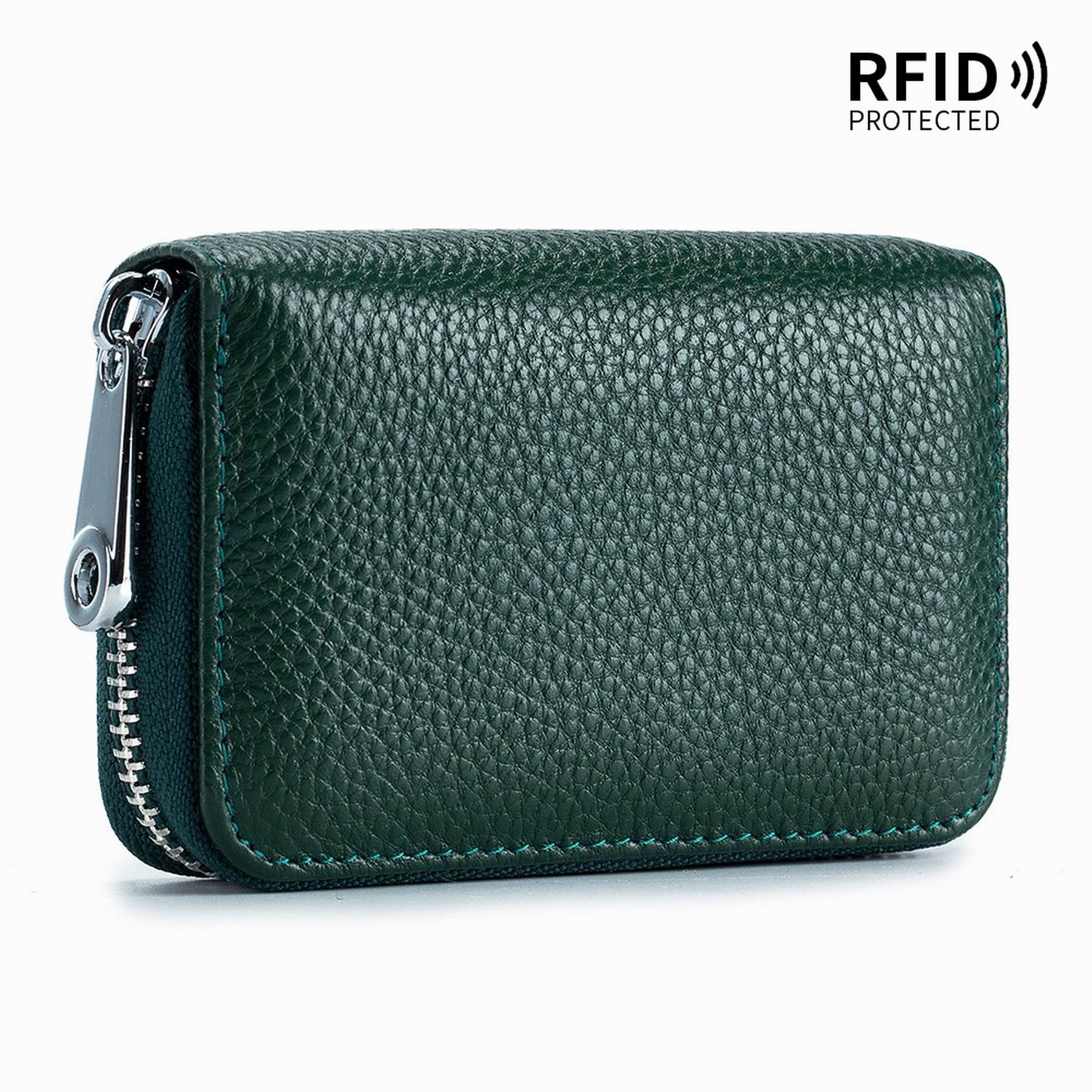 Leather Zipper Credit Card Case 4