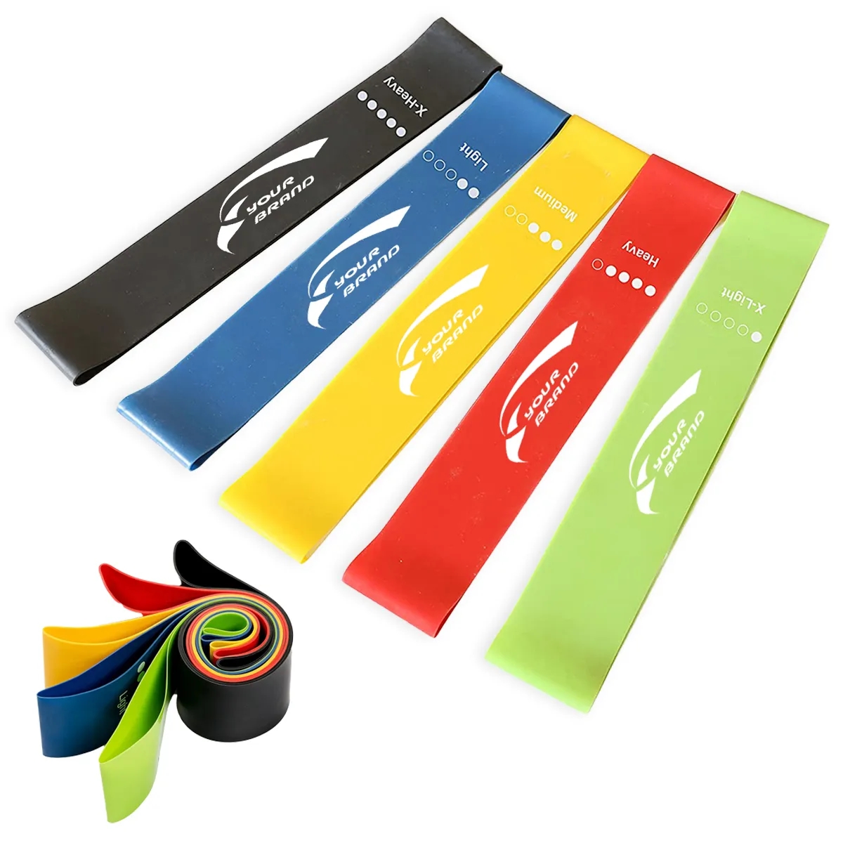 Fitness Resistance Stretch Loop Band Exercise Gym Workout 6