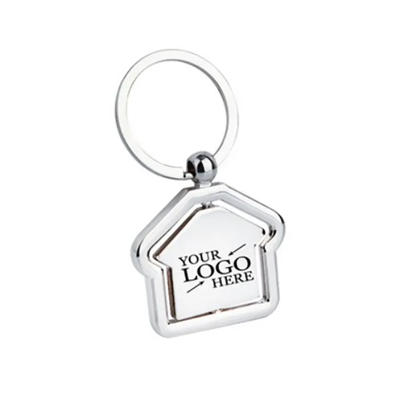 Metal House-Shaped Keychain 8