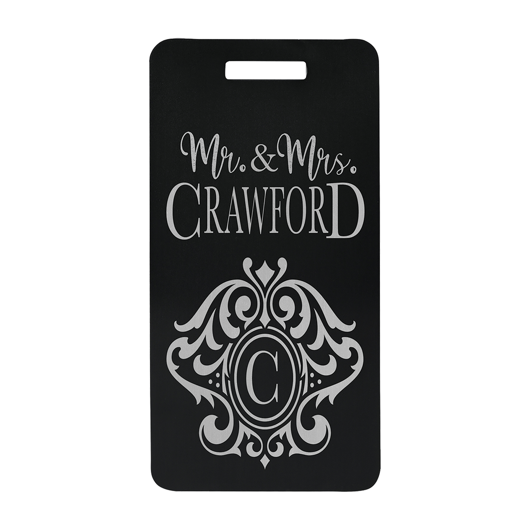 3 7/8" x 2" Anodized Aluminum Luggage Tag 8