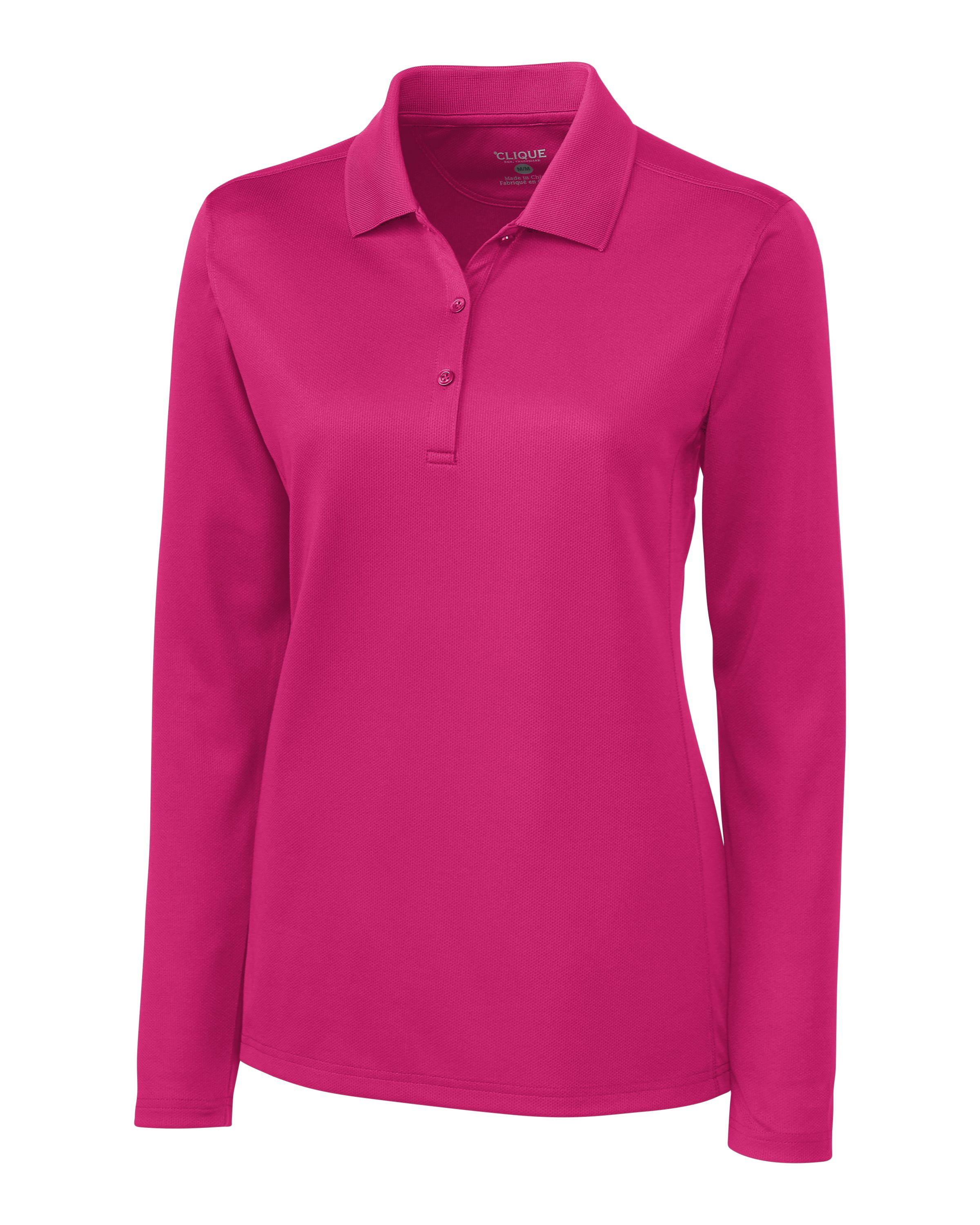 Clique Ice Pique Tech Womens Long Sleeve Polo 44