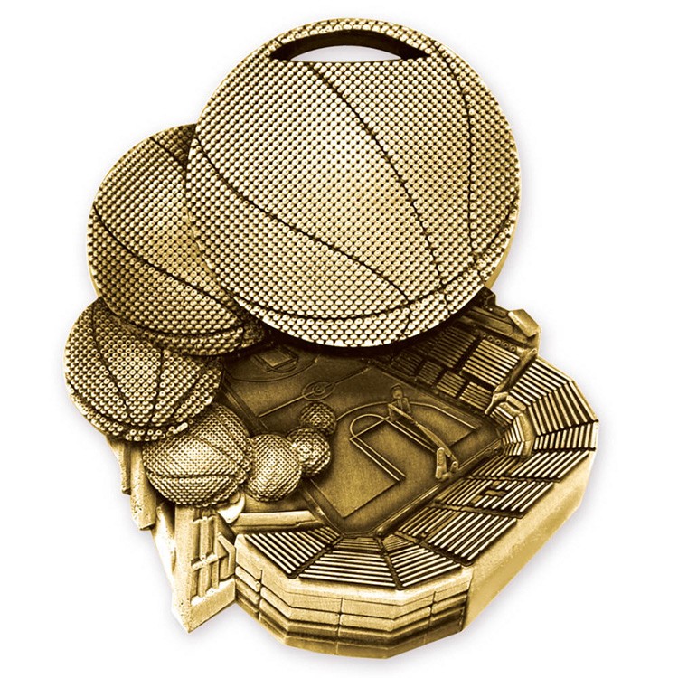Basketball Stadium Medallion (2-1/2")