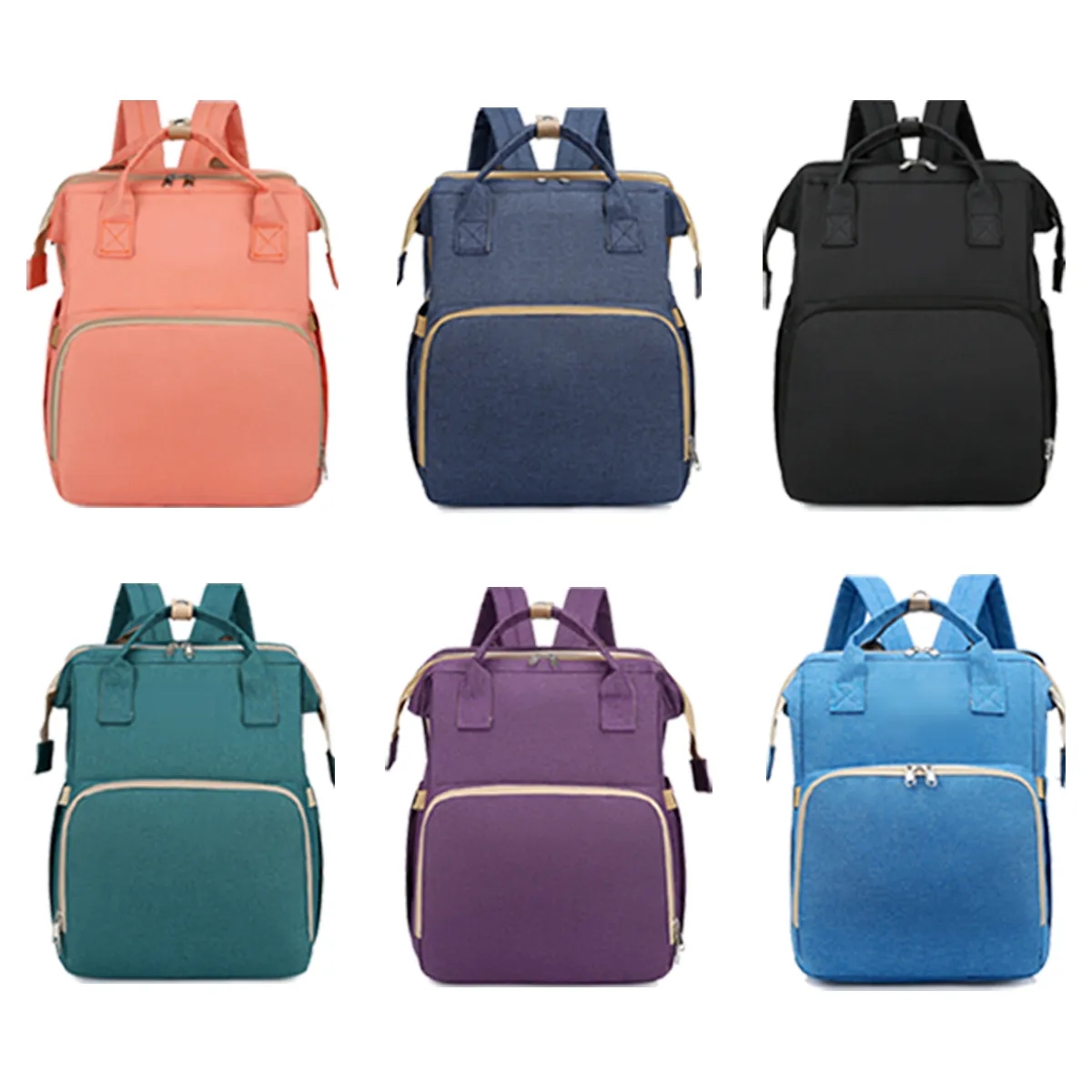 Diaper Bag Backpack Tote W/ Portable Changing Pad&Station 5