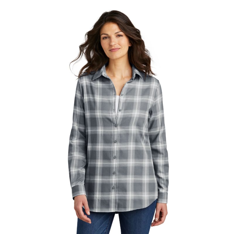 Port Authority Ladies Plaid Flannel Tunic . 5