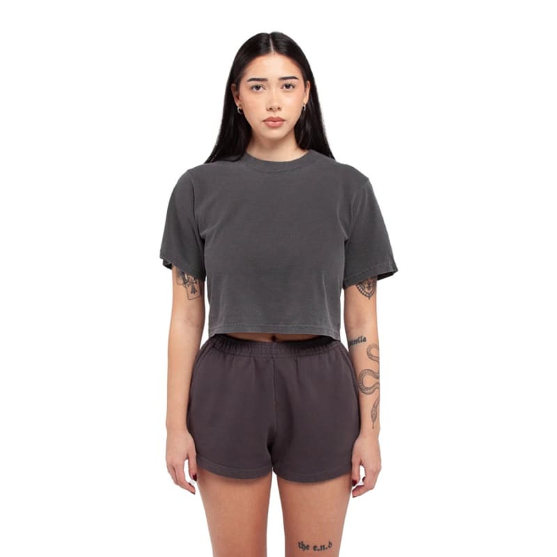 Shaka Wear Ladies' Garment Dye Crop T-Shirt 12
