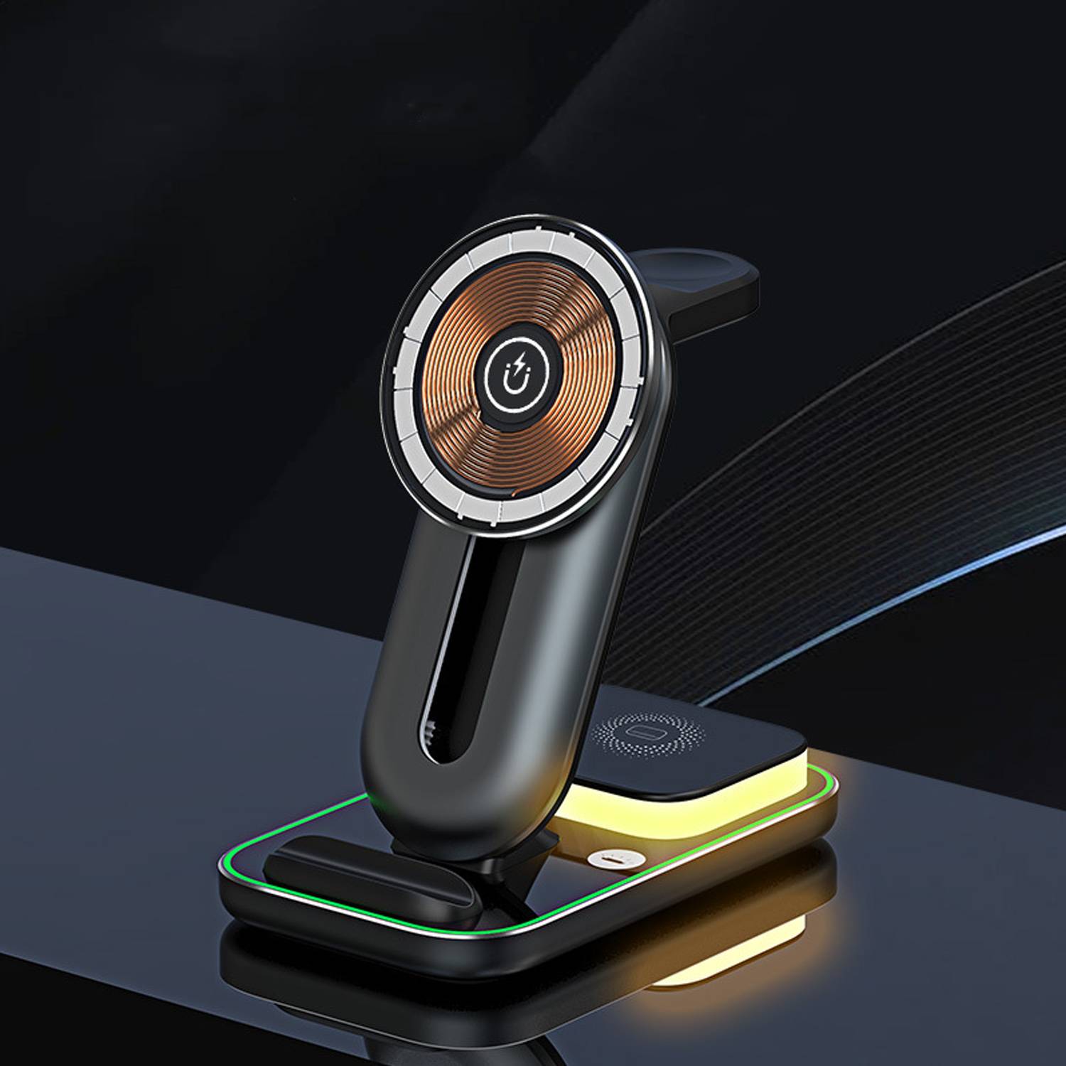 4-in-1 Desktop Stand Magnetic Wireless Charger 2