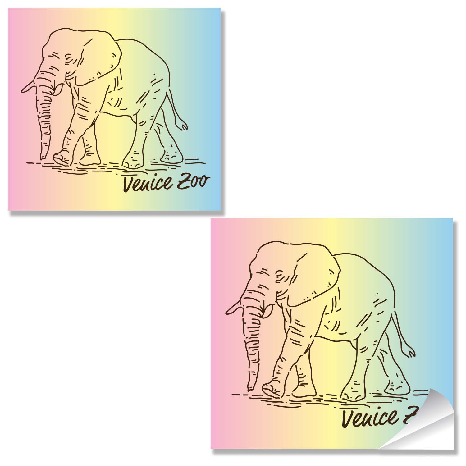 4" Square Foil Sticker 2