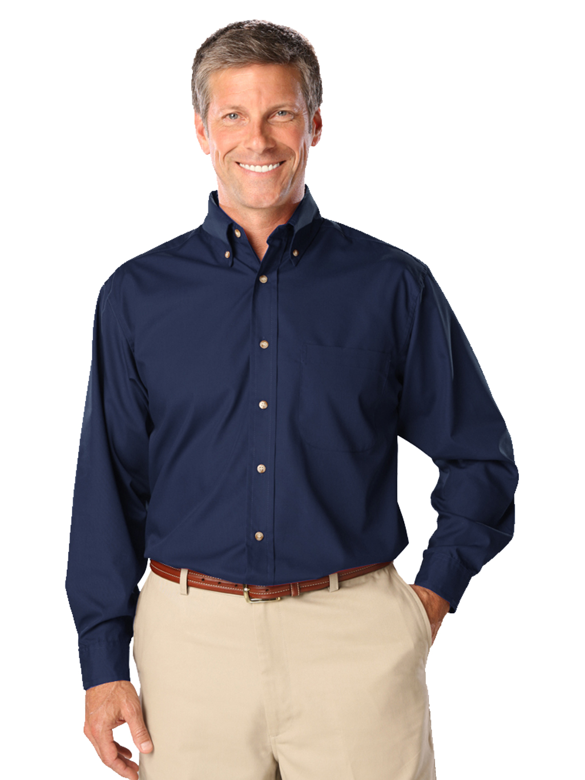 Blue Generation - Men's 1-Pocket Superblend Poplin Shirt 57