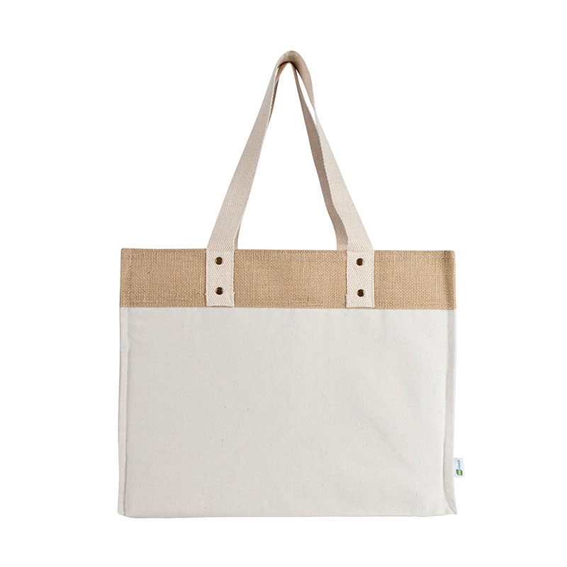 Sophia Canvas Tote With Jute Trim 18