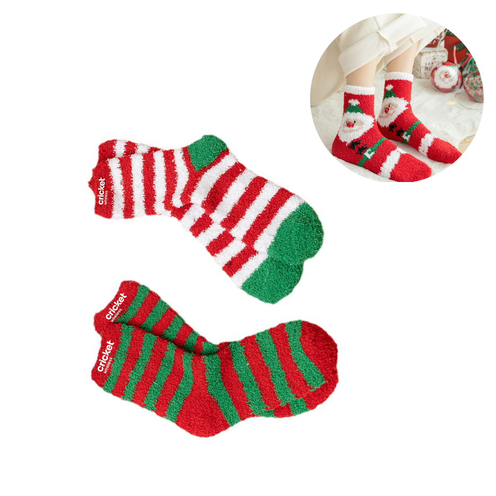 Winter Warm Cartoon SoftFuzzy CozyChristmas Sock 3
