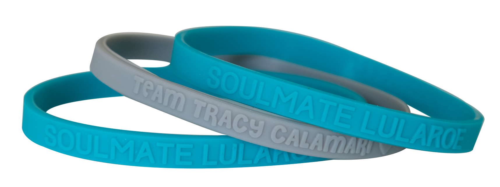 1/4 Inch Embossed Silicone Wristband 1