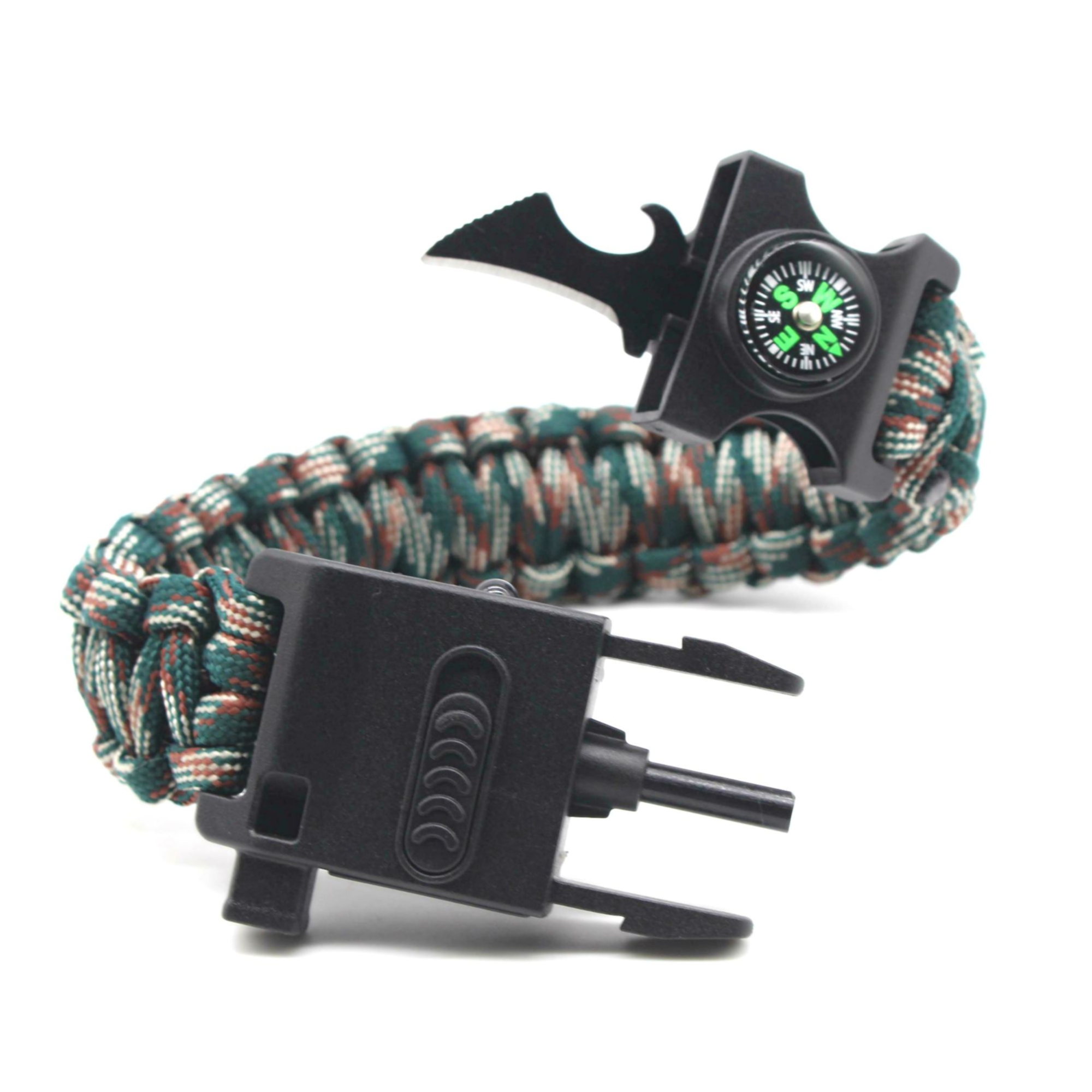Camouflage Military Grade Polyester Survival Snap Bracelet 4
