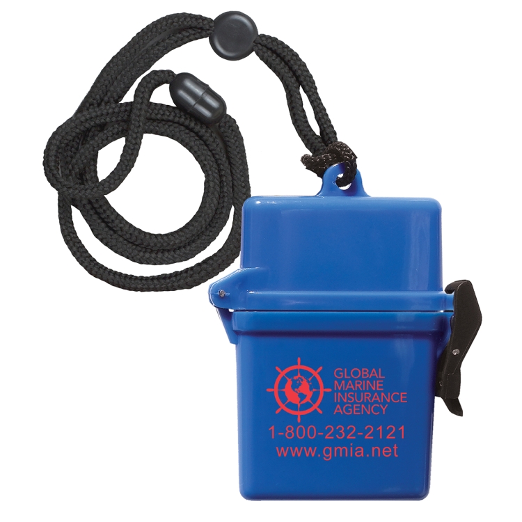 "EZ Carry" Ultra Thin Hard Plastic Hinged Top Waterproof Container with Breakaway and Adjustable Nec 3