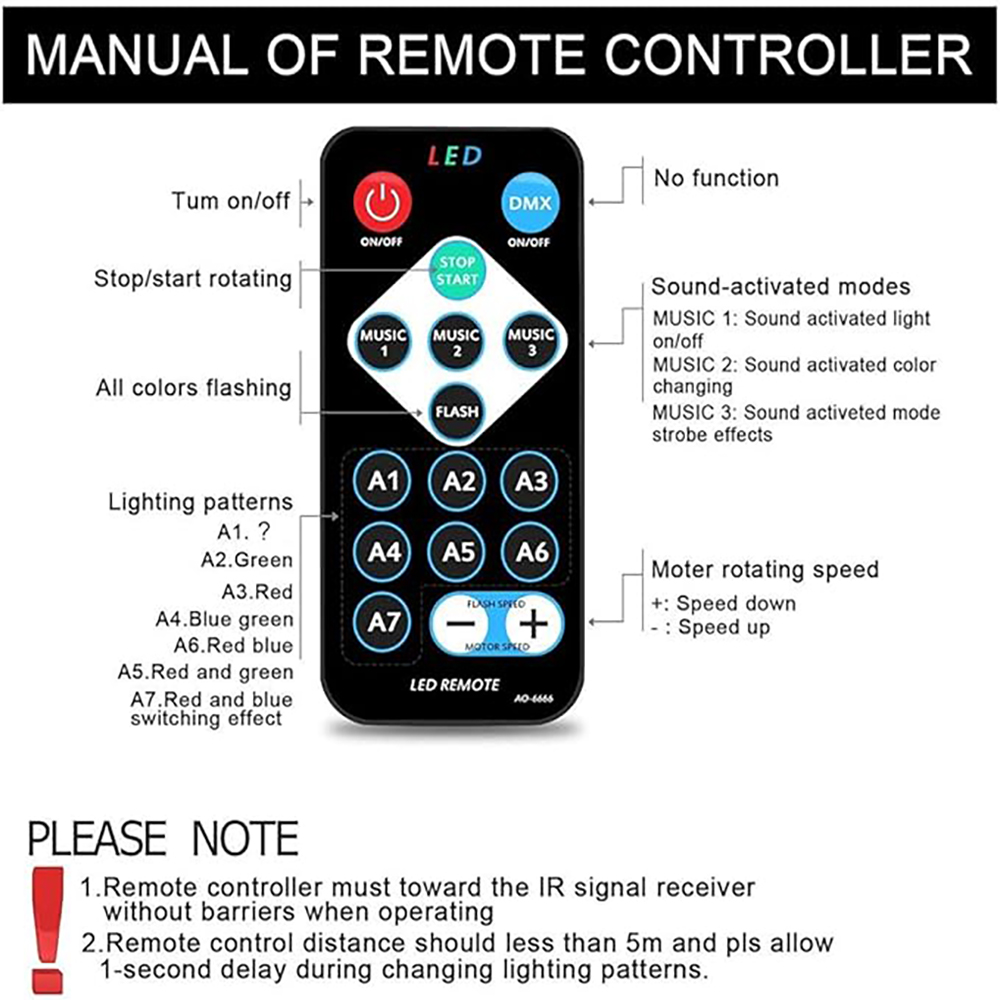 Remote Control Led Stage Starry Sky Light 2