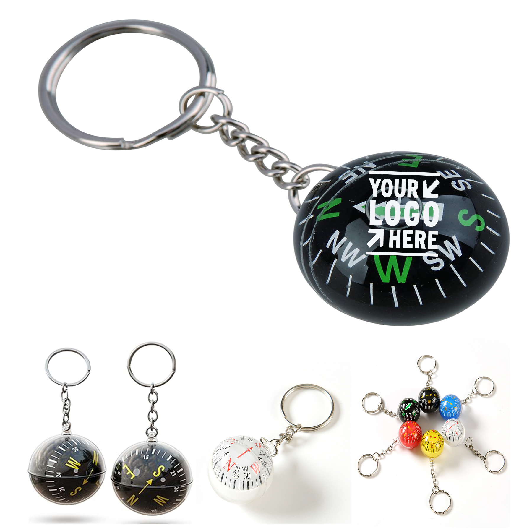 Kid Portable Navigation Equipment Small Useful Outdoor Tool Gift Munkees Ball Compass Keychain