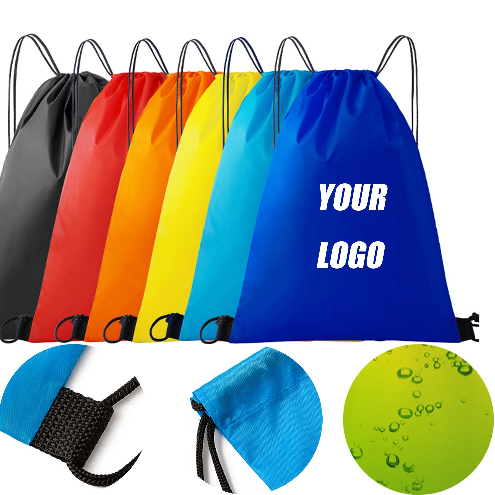 Multi-colored Sports Drawstring Bag