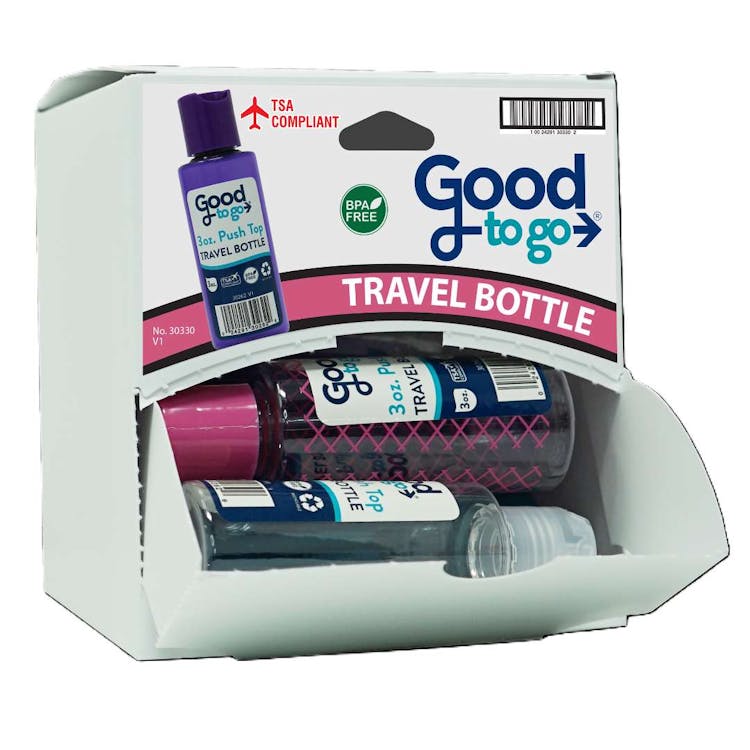 Push Top Bottle Travel Toiletry Bottles - 3 oz 2