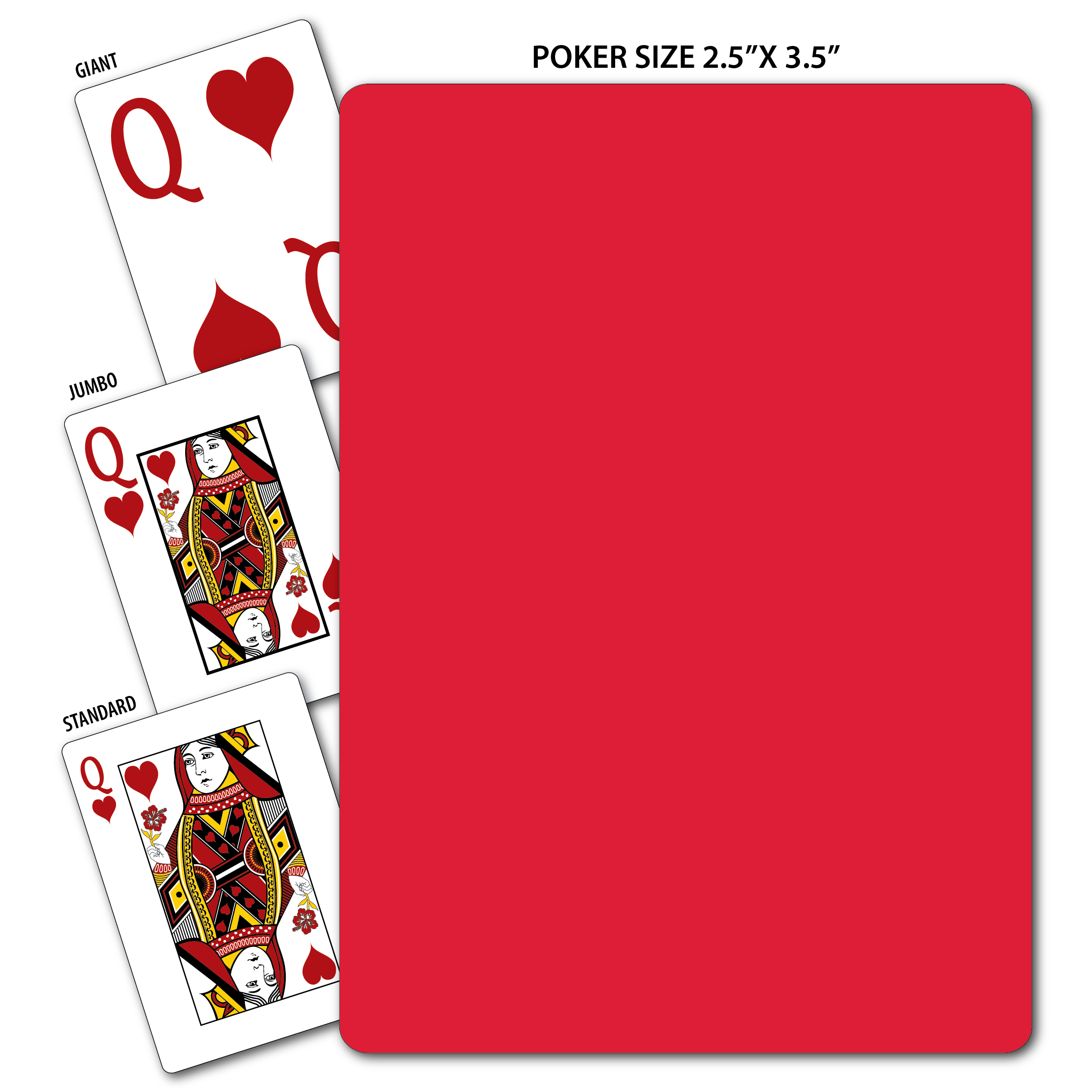 Solid Back Red Poker Size Playing Cards 3