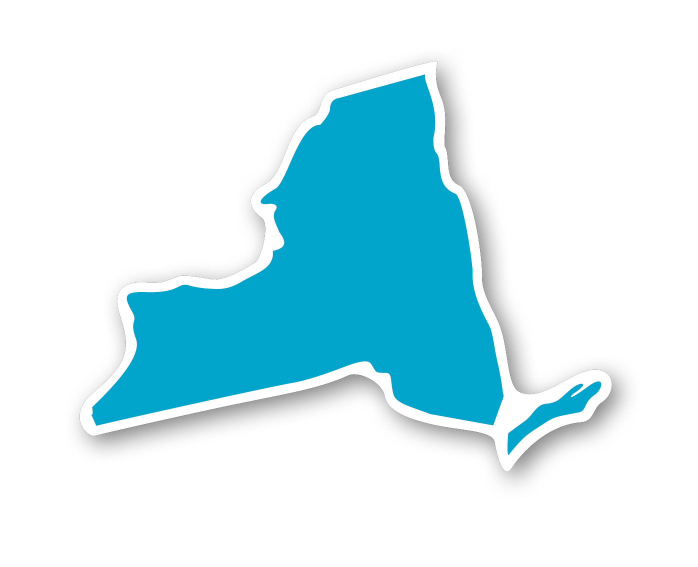 USA Made Premium UV Window Micro-Suction Cling Decal - New York State