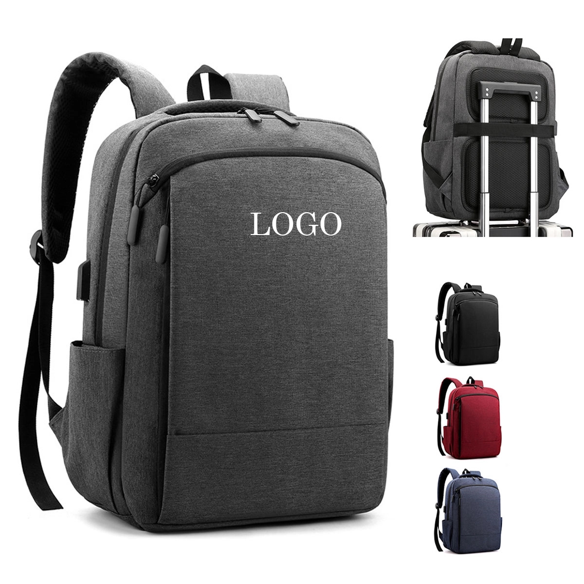 Travel Laptop Backpack With USB Charging Port 1