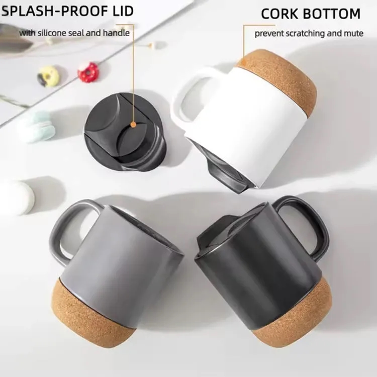 13 oz Ceramic Mug with Cork Base 6