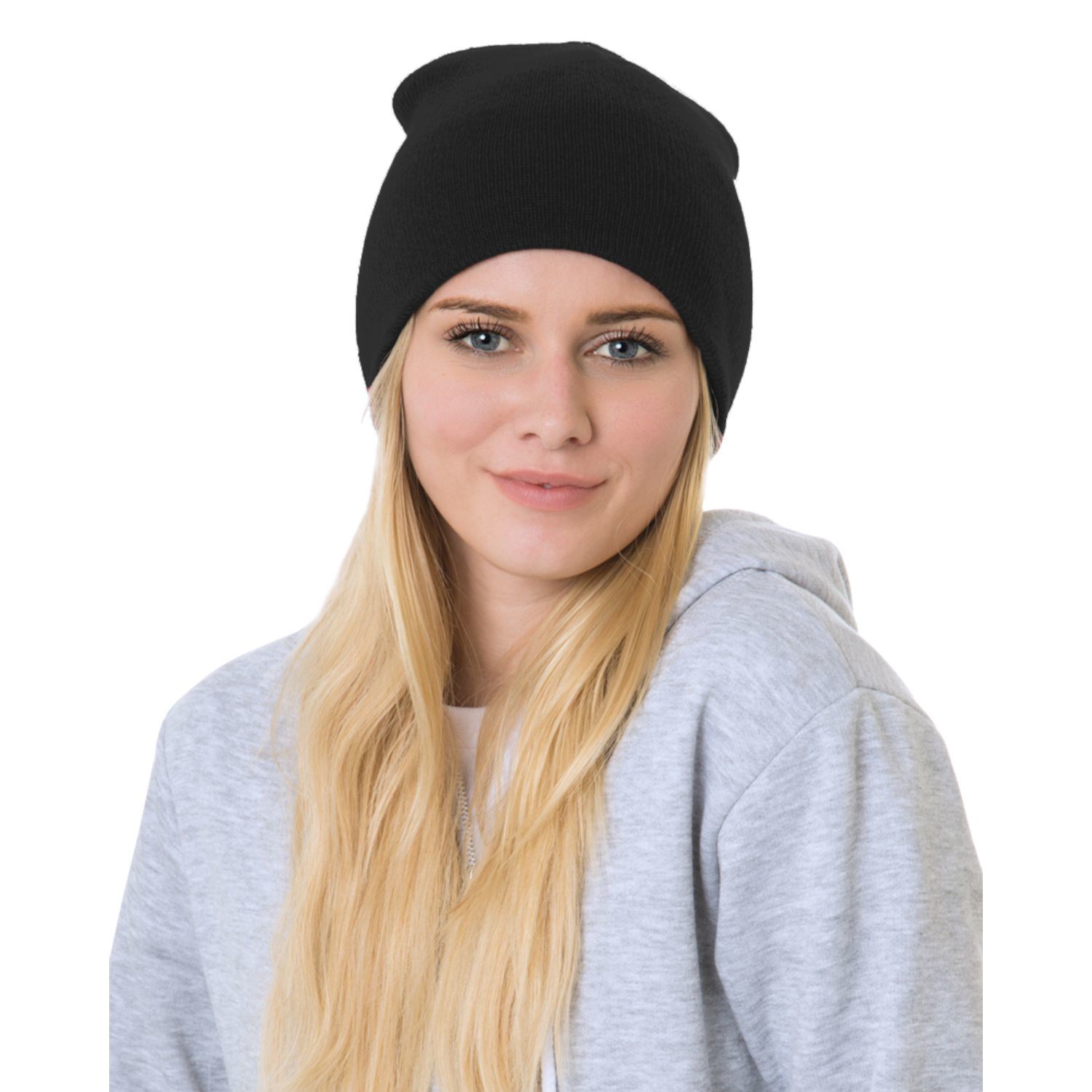 100% USA-Union Made 8" Headwear Acrylic Knit Beanie