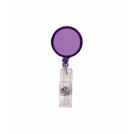 Round Retractable Badge Holder w/ Alligator Clip 5