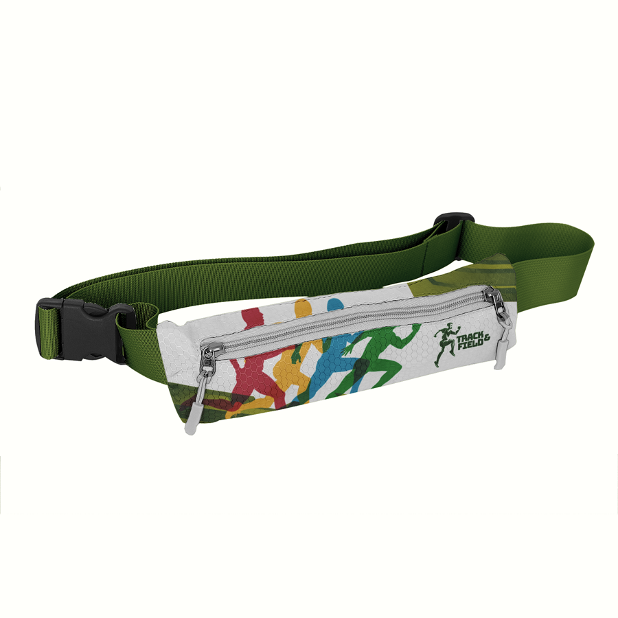 Sublimation Rectangular Running Belt w/ 1 Pocket 11x1x3.4 in 3