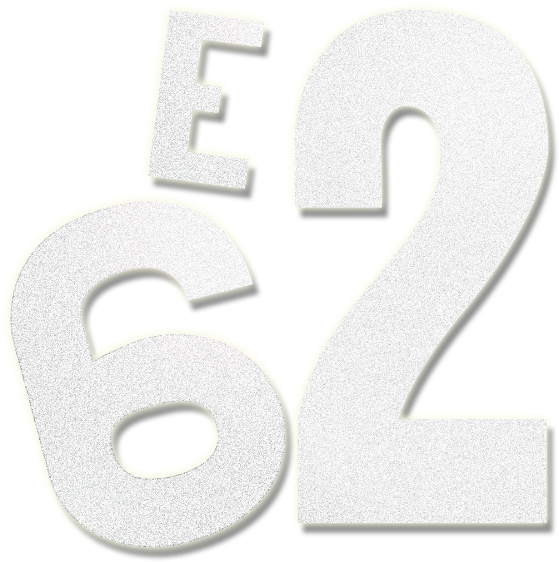 6" Individual Reflective Letters or Number Sticker 1
