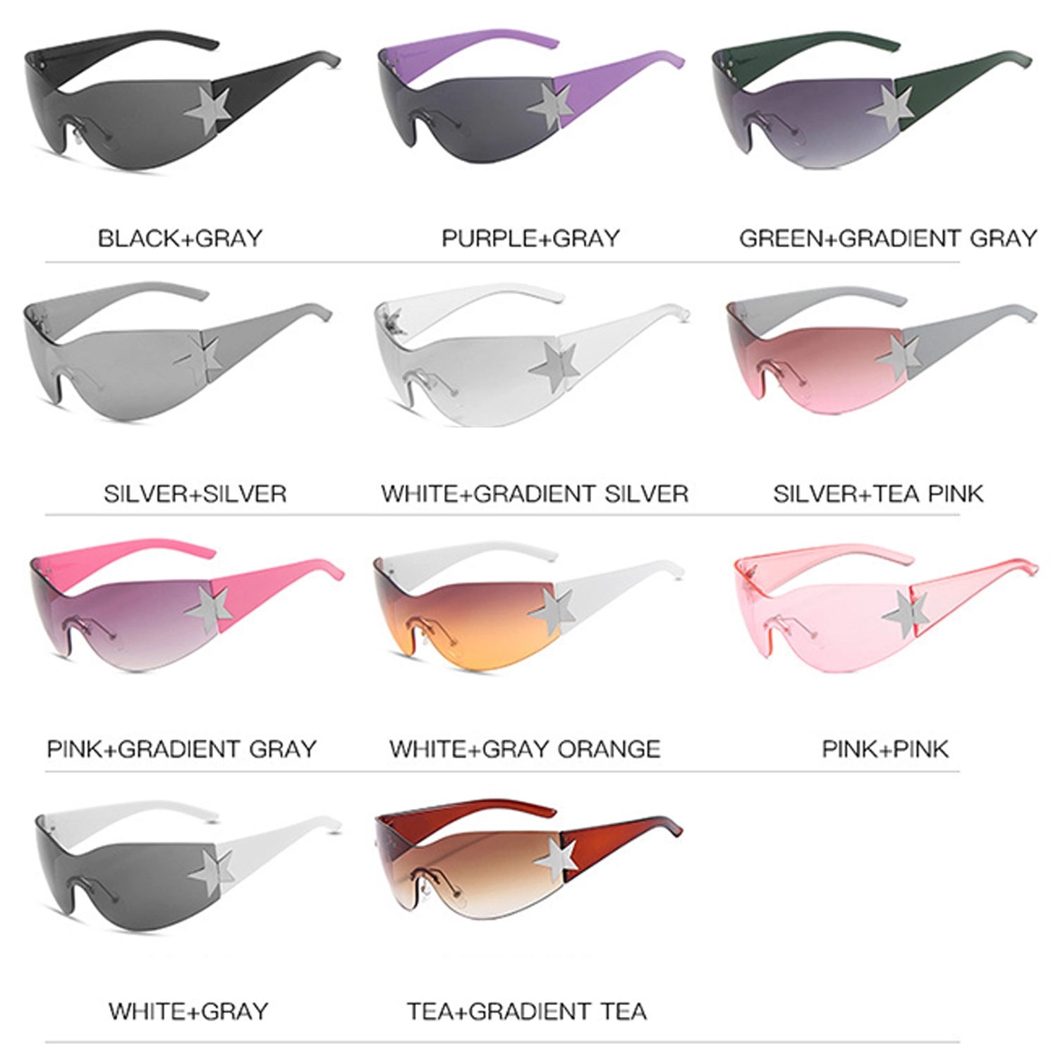 Rimless Pentagram Sunglasses 6