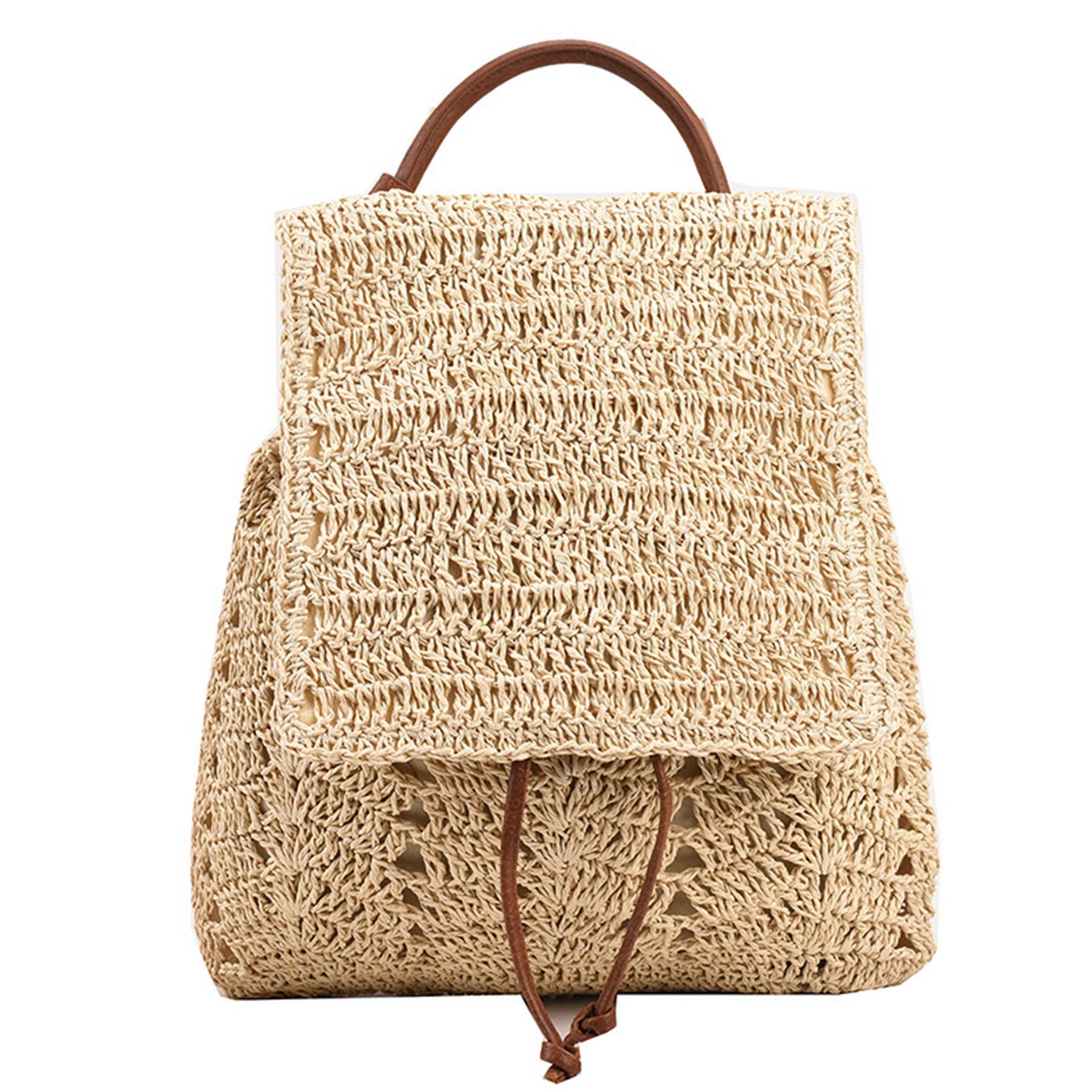 Jute Stylish woven beach backpack 3