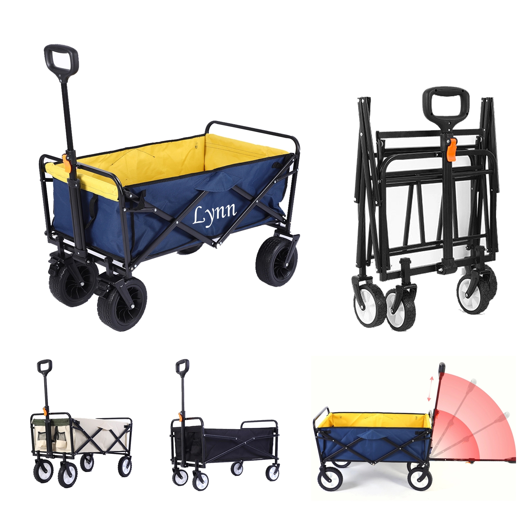 Folding Tibetan Blue Outdoor Camping Wagon 3
