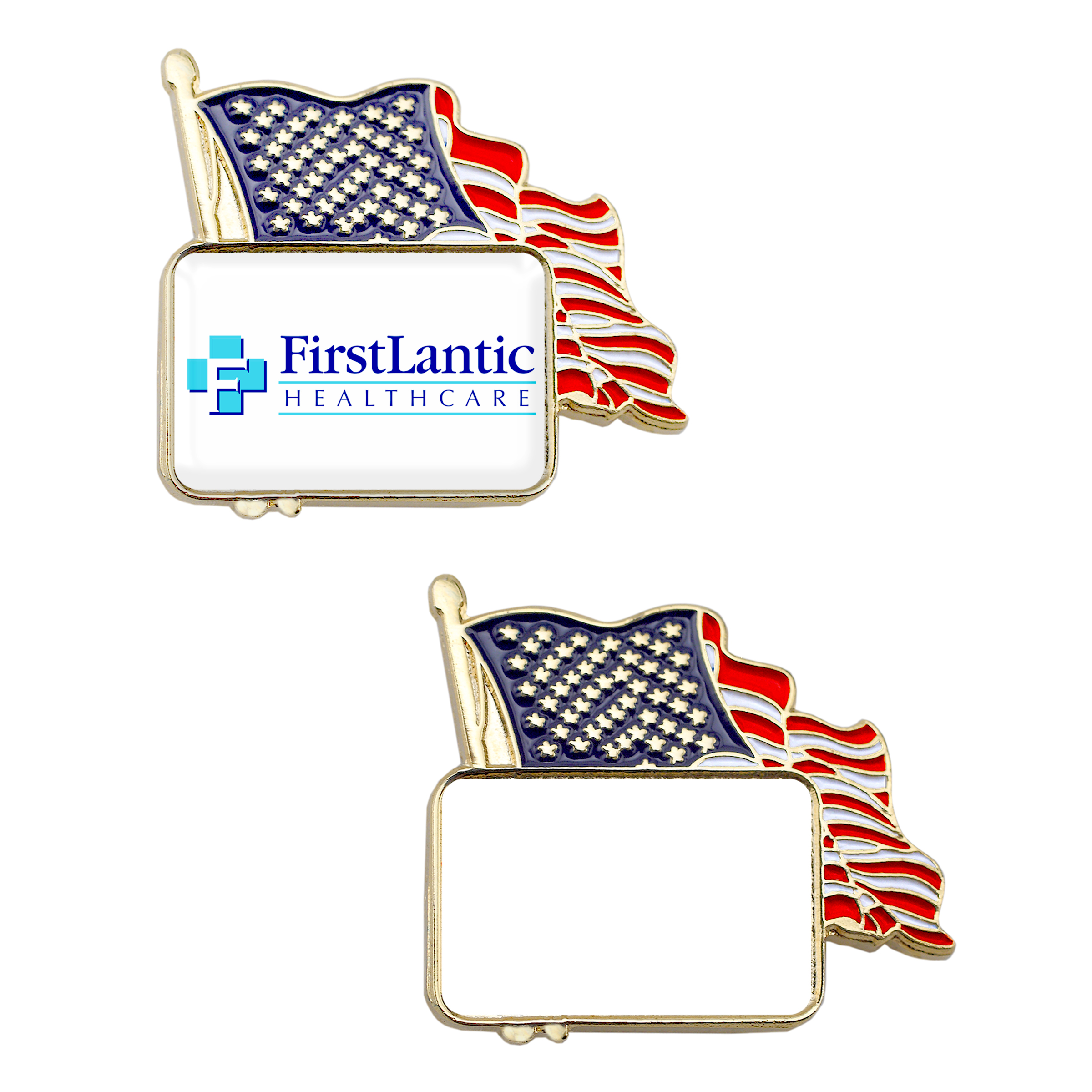 U.S.A. Flag Lapel Pins with Custom Logo 5