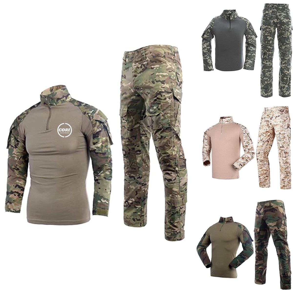 Men'S Tactical Combat Shirt And Pants Set Military Uniform 2