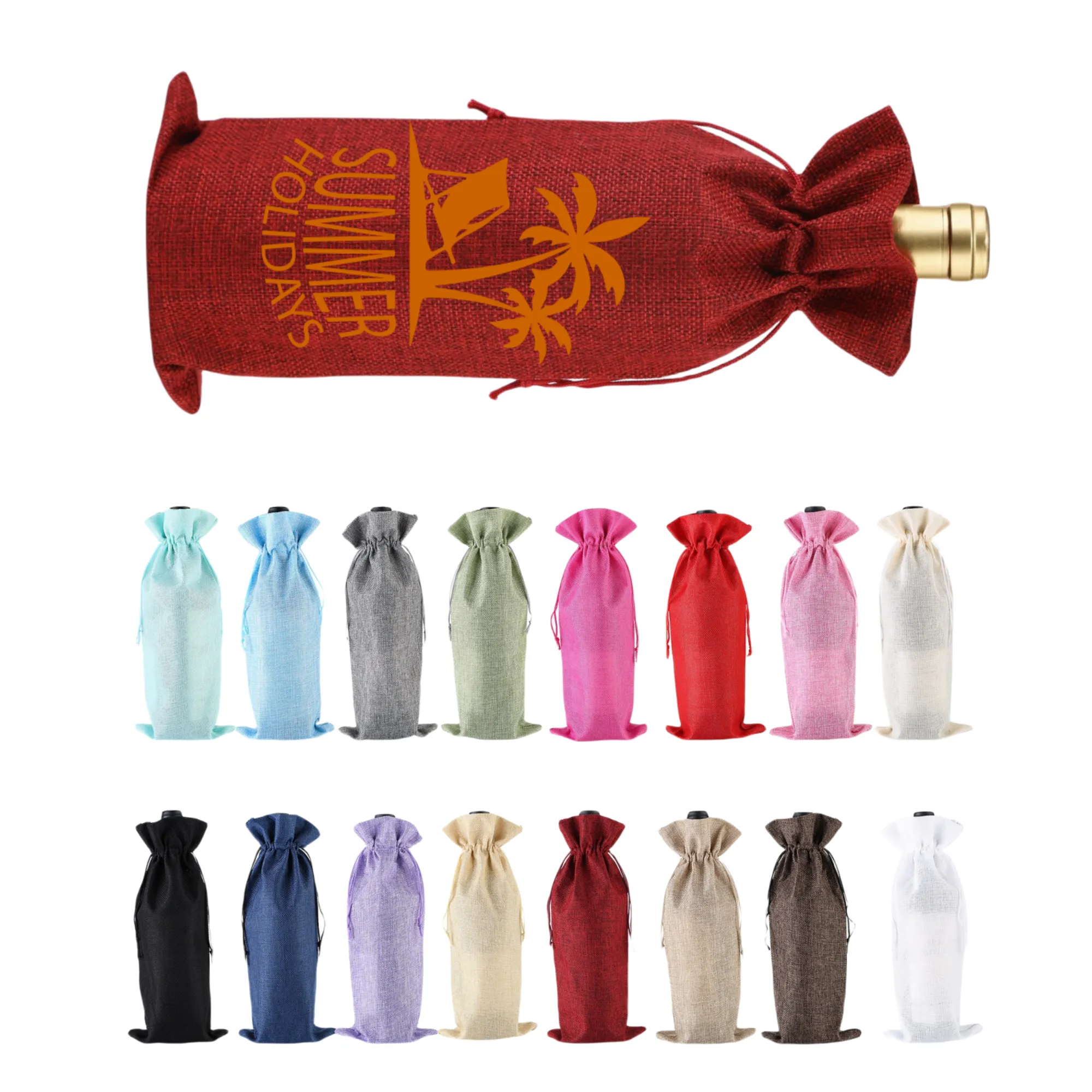 Canvas Wine Tote Bag Linen, Non-Woven Protection