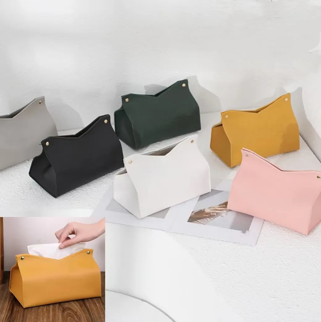 PU Leather Tissue Box Cover 6