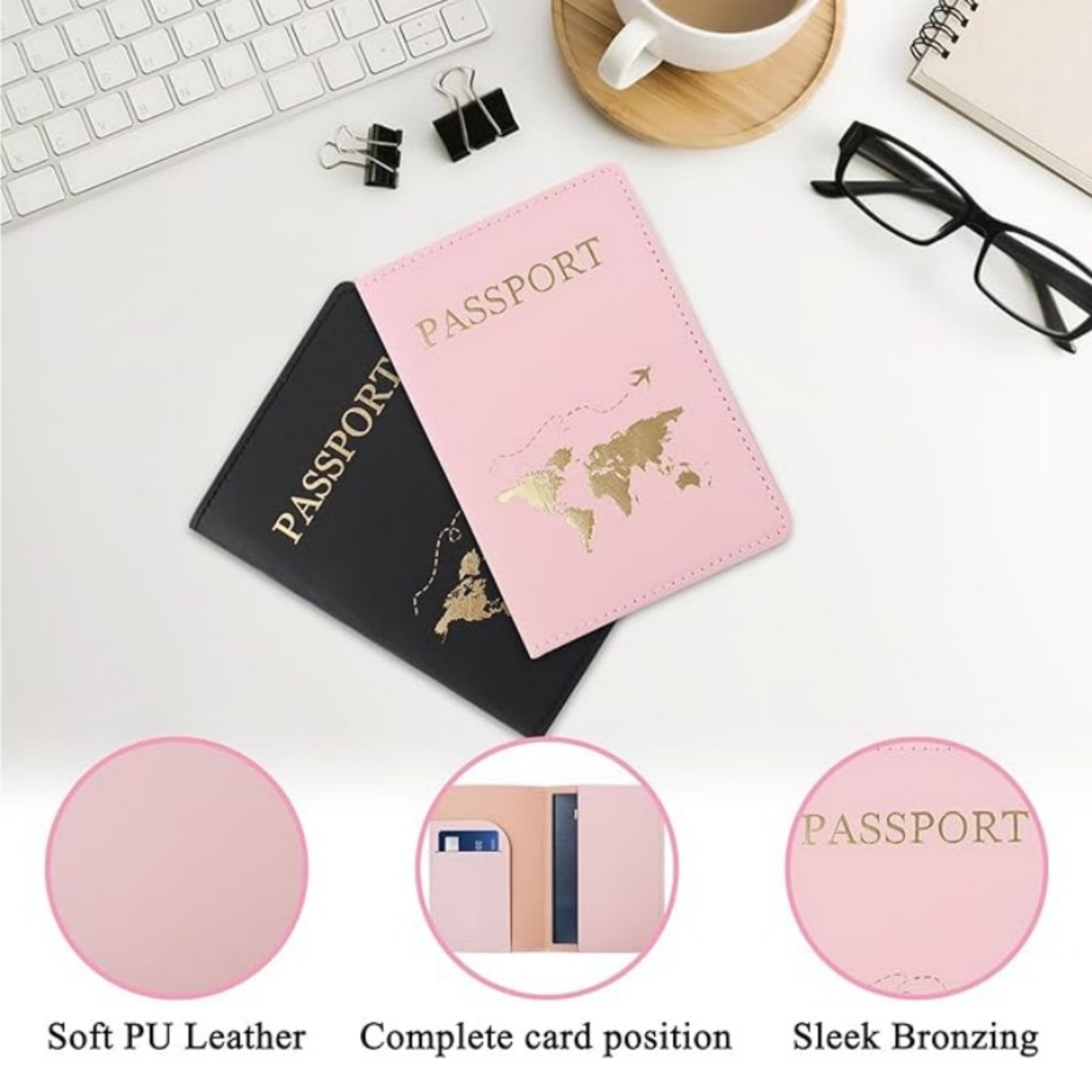 Multiple Slots Leather Passport Holder 19