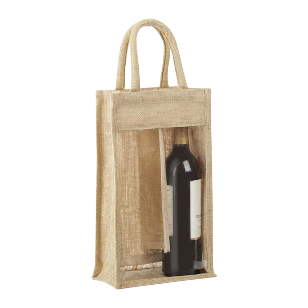 2-Bottle Jute Tote 3