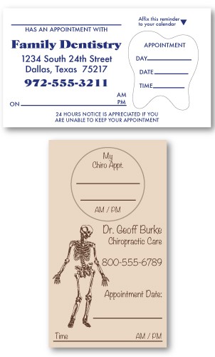 Quick Ship Appointment Card Labels 2