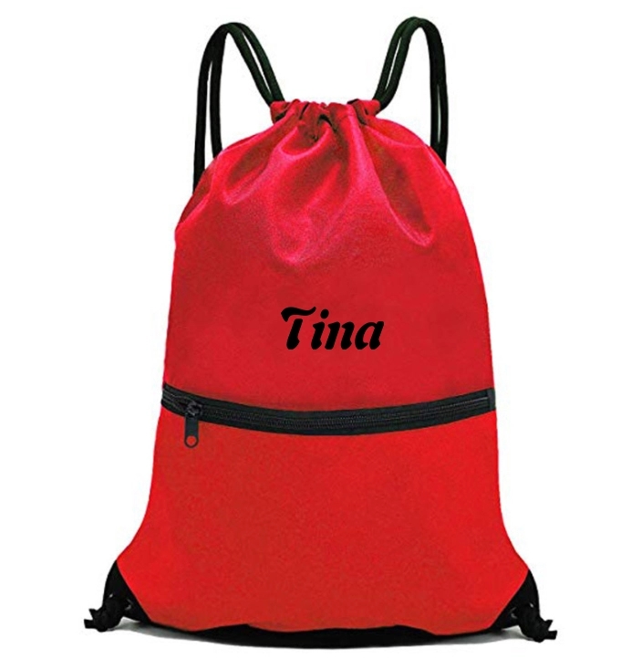 Sports Solid Color Drawstring Backpack 3