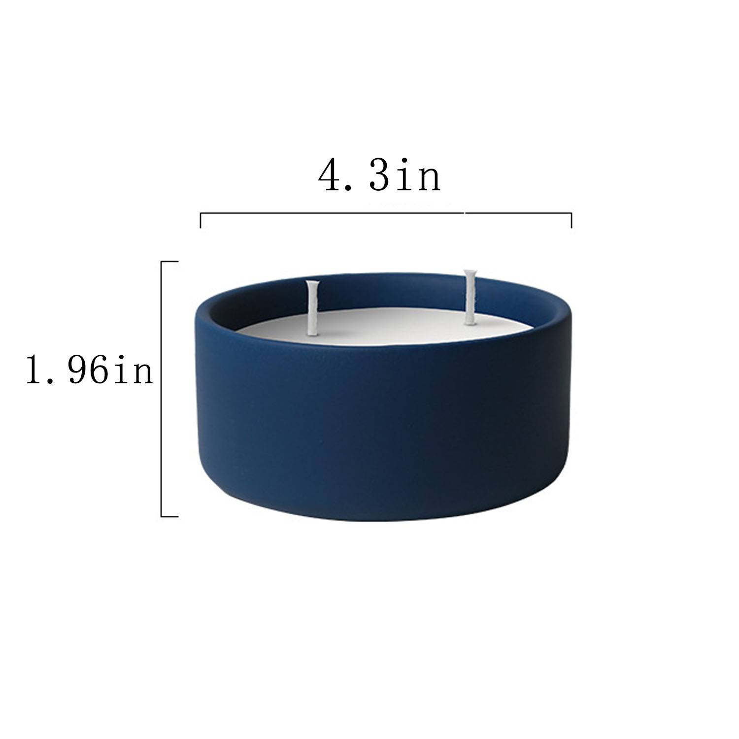 Simple matte ceramic candle container 2