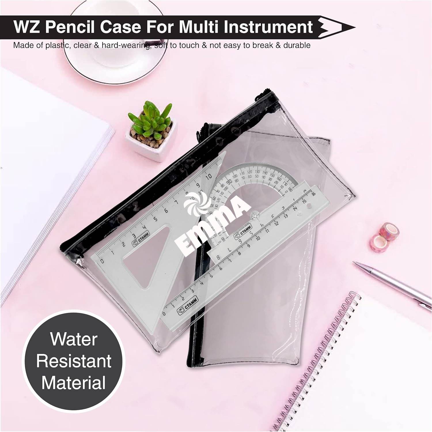 Transparent PVC Pencil Cases w/ Zipper 1