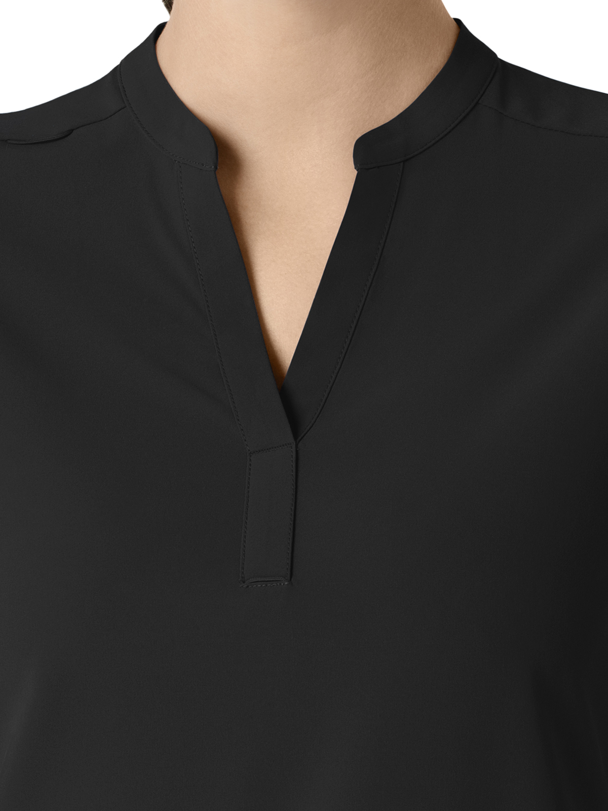 Renew Women's Four-Pocket Mandarin Collar Top